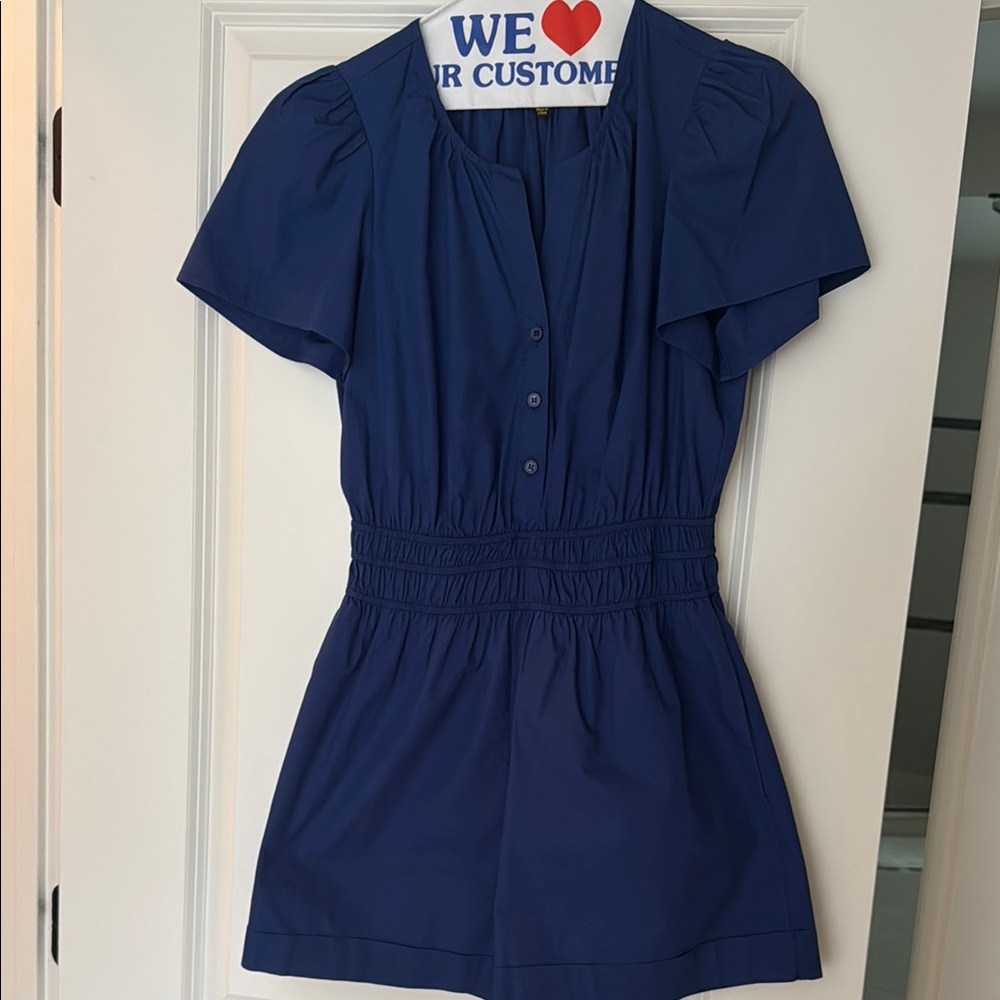 Sugarlips Blue Button-Down Romper